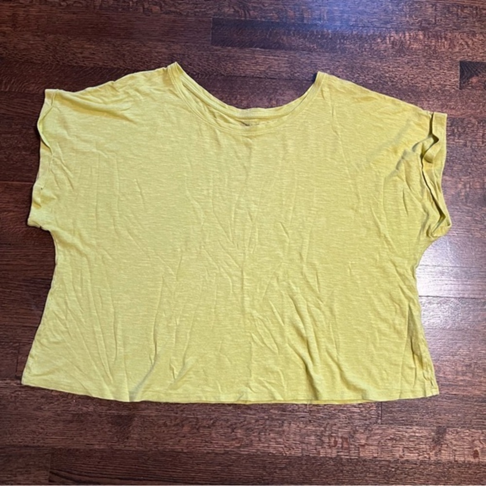 Eileen Fisher size XL mustard yellow top